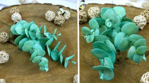 Эвкалипт из фоамирана своими руками / Светлые веточки Эвкалипта для декора | Eva-Konfetti