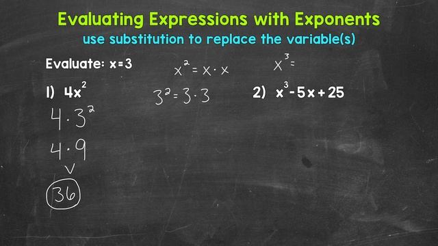 Evaluating Algebraic Expressions with Exponents | Math with Mr. J смотреть онлайн