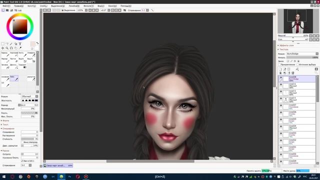 Обработка фотографии в Adobe Photoshop/Sai/Speed Art смотреть онлайн