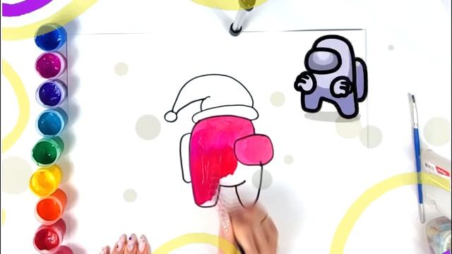 How to Draw and Paint AMONG US / как нарисовать амонг ас