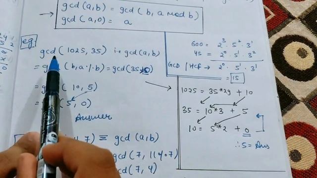 Euclidean/ Euclid's algorithm in Cryptography and network security
