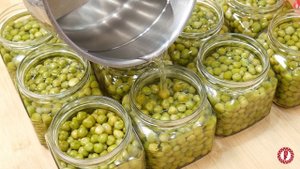 Консервированный зелёный горошек. Заготовки на зиму