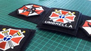 Нашивки патчи с пришитыми липучками umbrella patch airsoft