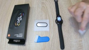 Керамическая защитная пленка на экран смарт-часов Xiaomi Mi Band 7 / NFC