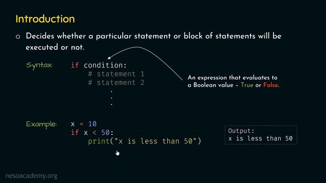 The if Statement in Python