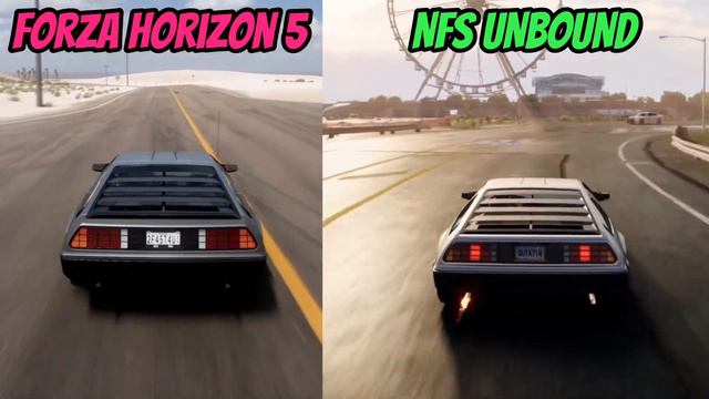 Delorean DMC-12 Forza Horizon 5 Vs NFS Unbound Graphics Comparison смотреть онлайн