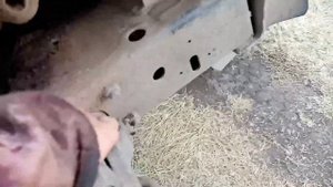 Комбайн на жёсткой сцепке.