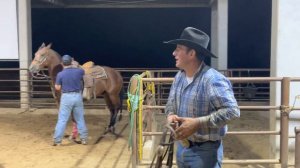 Recebendo Daniel Lopes no Sweet Ranch! Tie down roping. Com o nosso garanhão Gunner Impress!