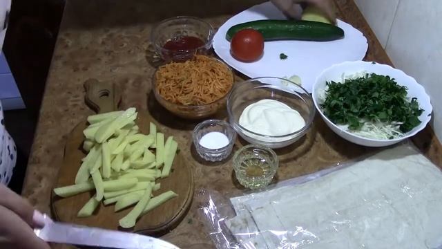 ШАУРМА ПО ДОМАШНЕМУ .НУ ООЧЕНЬ ВКУСНАЯ смотреть онлайн