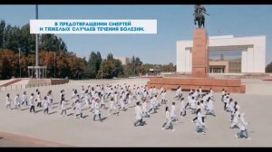 Медики станцевали на площади Ала-Тоо и на колесе обозрения под гимн пандемии