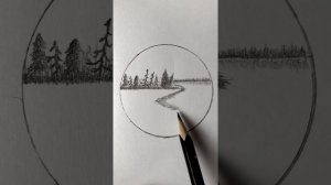 ПЕЙЗАЖ #1: Как нарисовать ПРИРОДУ поэтапно карандашом