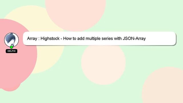 Array : Highstock - How to add multiple series with JSON-Array смотреть онлайн