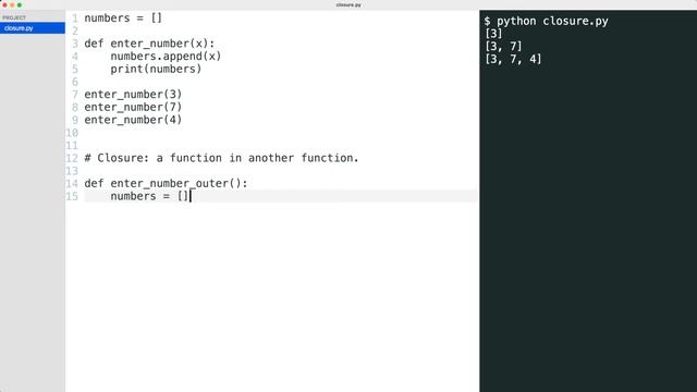 What is a CLOSURE and how to use it in Python?