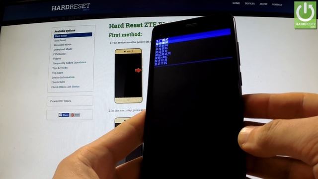 Hard Reset ZTE BLADE A452 - how to remove Pattern Lock смотреть онлайн