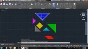 AutoCAD, dibujando en 3D, Figura en Tangram