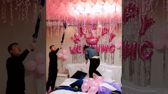 Wedding bedroom decoration idea