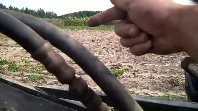 испытание самодельной картофелекопалки (трясухи)