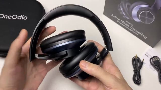 Беспроводные наушники Oneodio Focus A10 Hi-Res с двойным ANC аналитика внешнего и внутреннего шума. смотреть онлайн