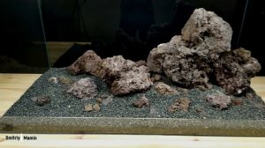 Композиция для аквариума из Вулканической коричневой  лавы