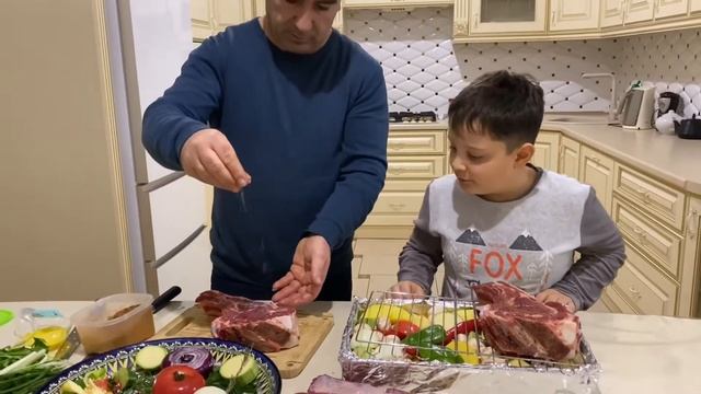 Говядина с овощами в камине.ПП. смотреть онлайн