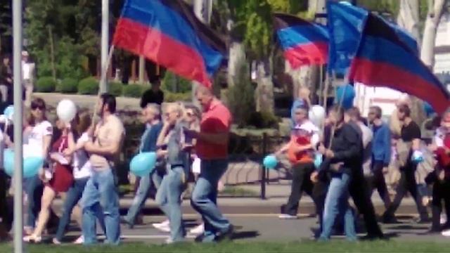 Демонстрация 1го мая в Донецке ДНР
