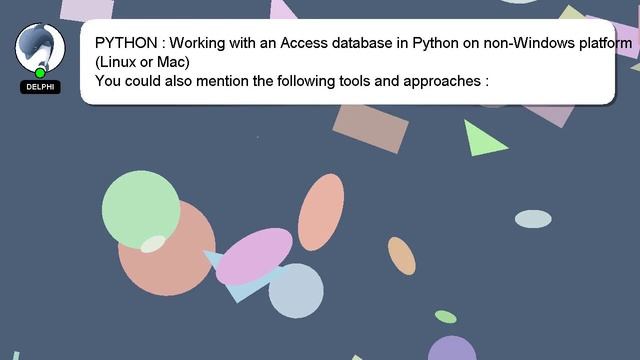 PYTHON : Working with an Access database in Python on non-Windows platform (Linux or Mac)
