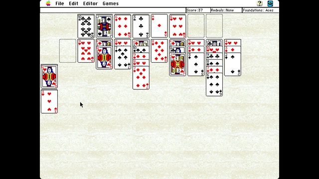 Apple Macintosh Longplay - King of Solitaire - Forty Thieves - Bank and File