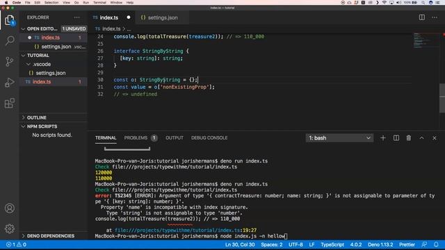 typescript index signature смотреть онлайн