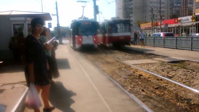 Посадка на 22 трамвай лм-2008 Санкт-Петербурга бортовой номер 1285 смотреть онлайн