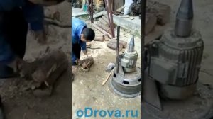 Электрический винтовой дровокол своими руками.