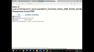 Attendance Management System with the source code free project in PHP