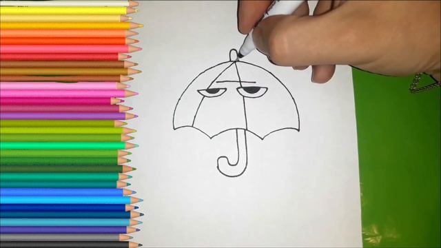 How to draw a rainbow umbrella | Как нарисовать зонтик дождик смотреть онлайн