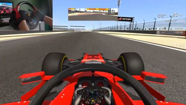 F1 2021 Ferrari SF21 Onboard Bahrain | Assetto Corsa | Thrustmaster T150 Ferrari Edition