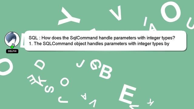 SQL : How does the SqlCommand handle parameters with integer types?