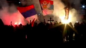 ШОК НА ЗАПАДЕ! Сербы вышли в поддержку  России !