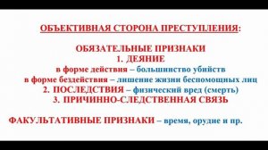 Уголовное право кратко. Особенная часть. Разбор по составу убийств и посягательств на жизнь