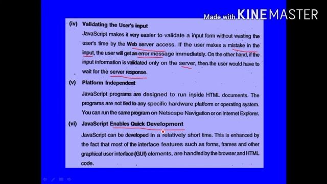 client side scripting Features of JavaScript for BCA BSc By Arvind Kumar