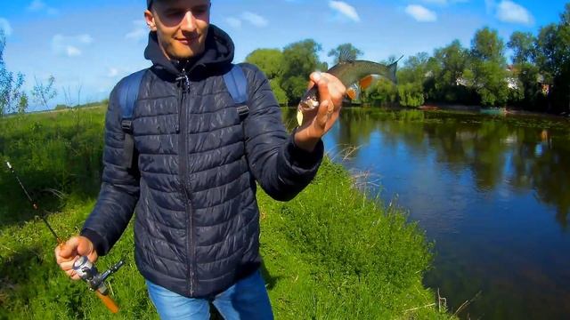 Ловля голавля на малой реке. Поймал крупного голавля и отпустил. Уловистые блесны Select. смотреть онлайн