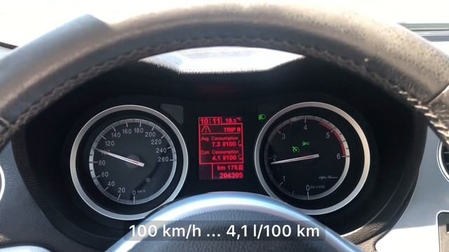 Alfa Romeo 159 2.4 JTDm 210PS Q4 Fuel Consumption 100 / 120 km/h смотреть онлайн