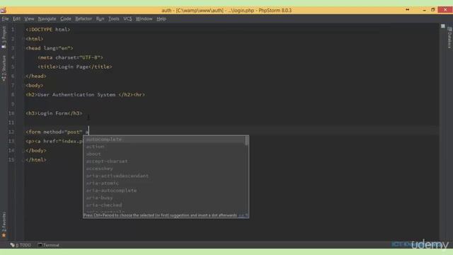 PHP - Complete Login and Registration System - (Markup for Registration and Login Form - 4 of 48)