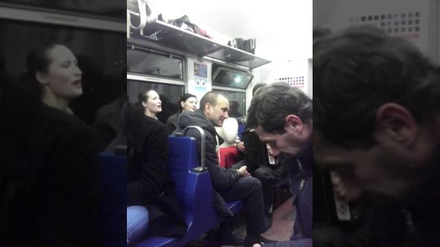 Ленинградское направление. Люди поют под баян в электричке. смотреть онлайн