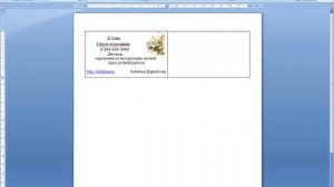 Создаем визитную карточку