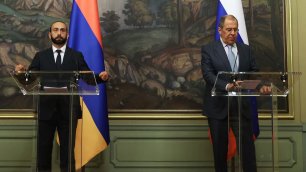 Пресс-конференция министров иностранных дел Армении и России в Москве