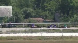 Скачки.  Пятигорский ипподром. Большой приз (Iкороны) на лошадях 2 х лет ахалтекинской породы