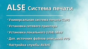 ALSE17 Система печати