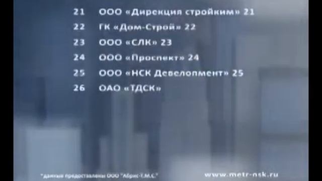 Лучшие строительные компании Новосибирска 2015.Независимая экспертная оценка. смотреть онлайн