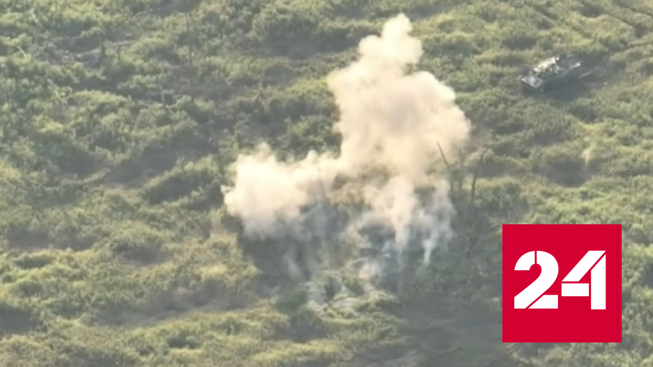 Работа артиллерии по позициям ВСУ попала на видео - Россия 24