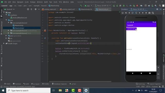 Mobile Programming - Lesson 2 "Activity, Intent, Layout" #Kotlin #LinearLayout #RelativeLayout