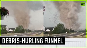 Huge funnel cloud rips through south of Indianapolis