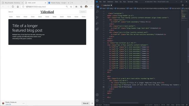 Bootstrap 5 Blog Sayfası Yapımı смотреть онлайн
